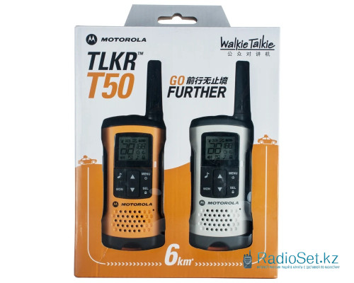 Рация Motorola TLKR-T50 (пара, черный и желтый)